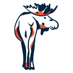 Duotone moose retrovisor Desenho PNG