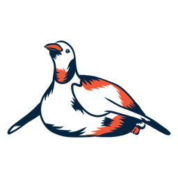 Mentira pinguino duotono Diseño PNG