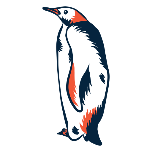 Duotone Pinguin stehend PNG-Design