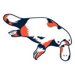 Duotone platypus illustration PNG Design