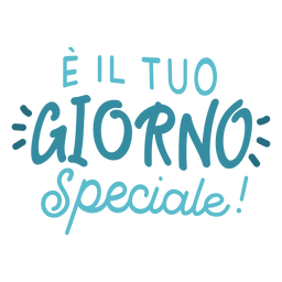 Letras de speciale de giorno Desenho PNG