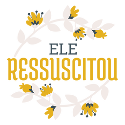 Ele ressuscitou lettering PNG Design