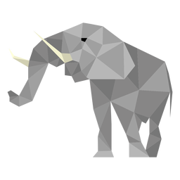 Elephant low poly PNG Design Transparent PNG