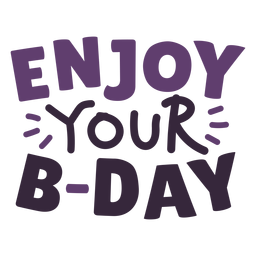 Viel Spaß beim Bday-Schriftzug PNG-Design