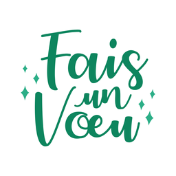 Letras de Fais un voeu Diseño PNG