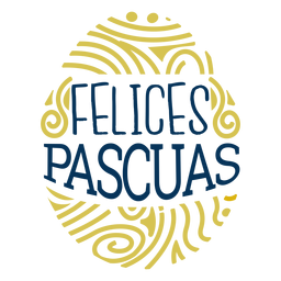 Felices pascuas egg lettering PNG Design