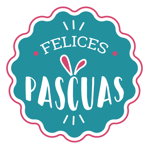 Felices pascuas orejas de conejo letras Diseño PNG