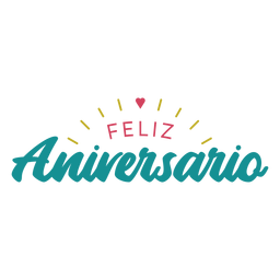 Lettering Feliz aniversario Desenho PNG