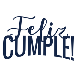 Feliz Cumple-Schriftzug PNG-Design
