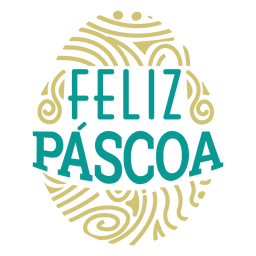 Feliz pascoa egg lettering Transparent PNG