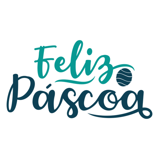 Feliz pascoa handwritten lettering PNG Design