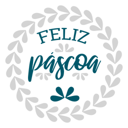 Feliz Pascoa Wreath Lettering Transparent Png Svg Vector File