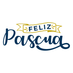 Feliz Pascua-Schriftzug PNG-Design