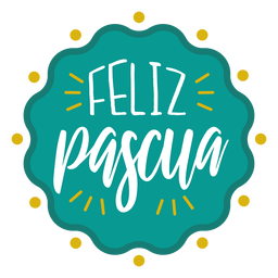 Letras de insignia ondulada de feliz pascua Diseño PNG
