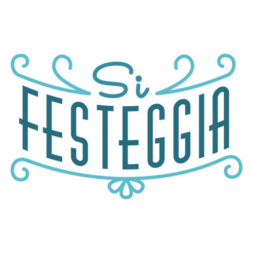 Festeggia lettering PNG Design