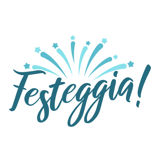 Festeggia burst lettering PNG Design