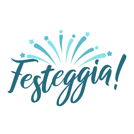 Letras de explosão Festeggia Desenho PNG