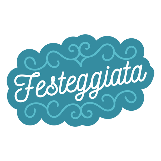 Festeggiata lettering PNG Design