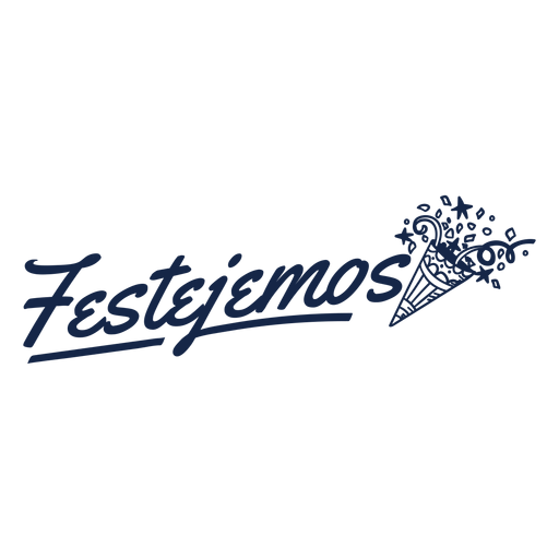 Festejemos-Schriftzug PNG-Design