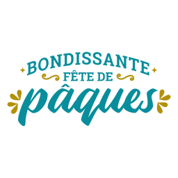 Fete de paques greeting lettering PNG Design