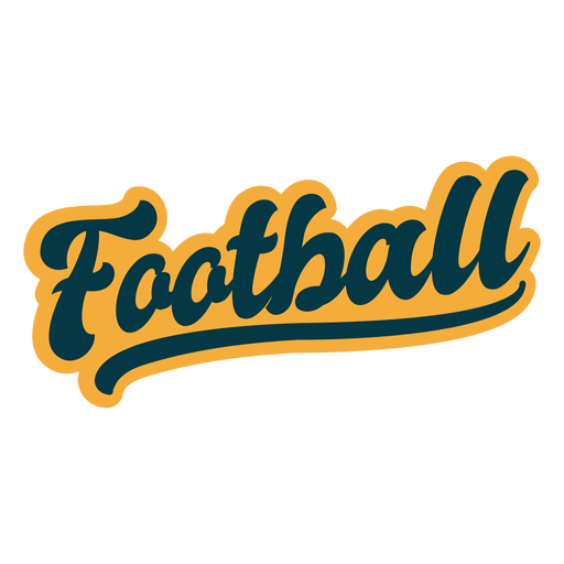 Football lettering sticker PNG Design