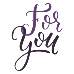For you lettering PNG Design