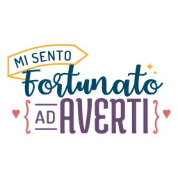 Letras de fortunato ad averti Diseño PNG