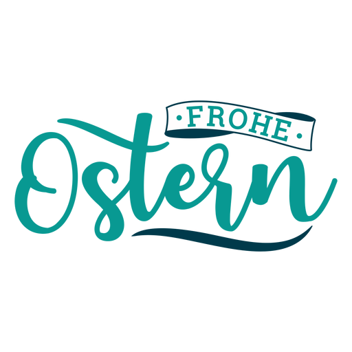 Frohe ostern greeting lettering