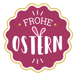 Frohe ostern rabbit ears lettering PNG Design