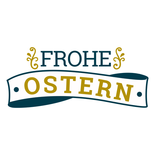 Frohe ostern ribbon lettering PNG Design