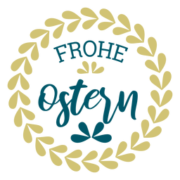 Frohe ostern wreath lettering PNG Design