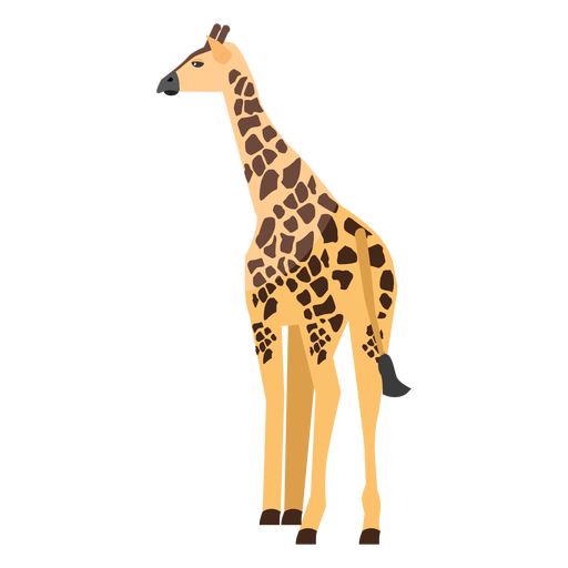 Giraffe rear view flat PNG Design