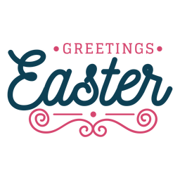 Greetings easter lettering PNG Design