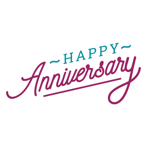 Happy anniversary lettering PNG Design