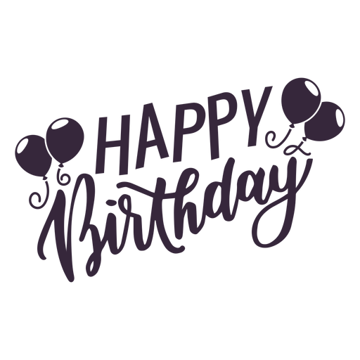 Download Happy birthday balloons lettering - Transparent PNG & SVG vector file