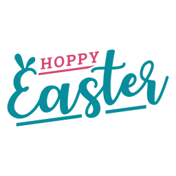 Letras de orejas de conejo de pascua feliz Diseño PNG