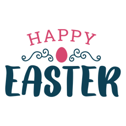 Letras de saludo de pascua feliz Diseño PNG
