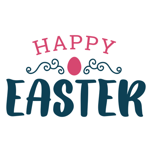 Happy easter greeting lettering PNG Design