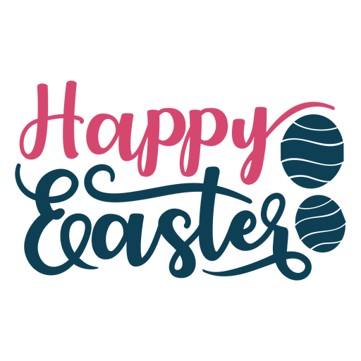 Happy easter handwritten lettering PNG Design