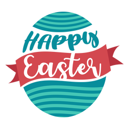 Letras de huevo de cinta de feliz pascua Diseño PNG