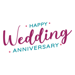 Letras de feliz aniversário de casamento Desenho PNG