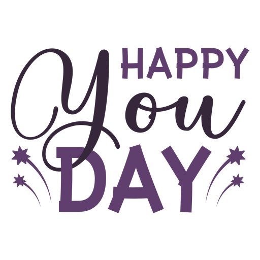 Happy you day lettering