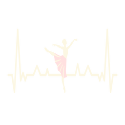 Batimento cardíaco com bailarina Desenho PNG