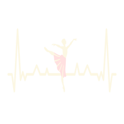Heartbeat with ballerina Transparent PNG