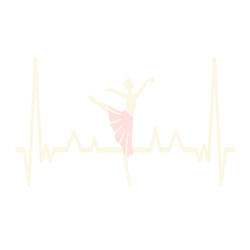 Herzschlag mit Ballerina PNG-Design