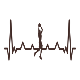 Heartbeat with basketball jam Transparent PNG
