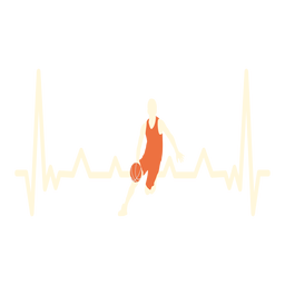 Heartbeat with basketball player
