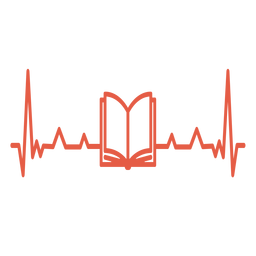 Batimento cardíaco com livro Desenho PNG