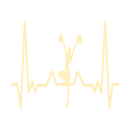 Latido del corazón con chica animadora Diseño PNG
