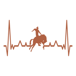 Heartbeat with cowboy Transparent PNG